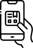 Close up of logistics manager with digital cost tracker Set A vector