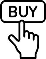 Close up of investor finger hovering over Buy button on trading app Set A vector