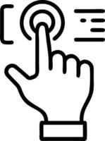Close up of human hand touching holographic interface with copy space Set A vector