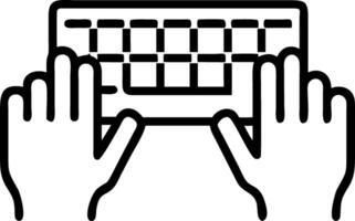 Close up of hands typing on transparent cloud keyboard with digital icons copy space Set A vector