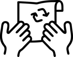 Close up of hands holding recycled paper Set 2 vector