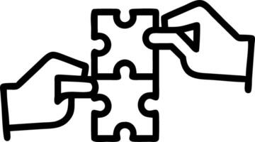 Close up of hands assembling a complex puzzle Set 2 vector