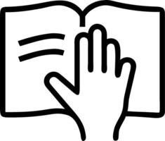 Close up of hand resting on open journal Set A vector