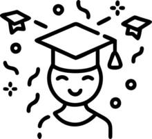 Close up of graduates face with reality elements and diploma copy space below Set A4 vector