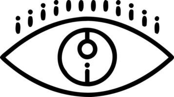 Close up of eye with binary code reflections and copy space Set A vector