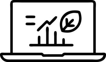 Close up of eco friendly financial software interface with green analytics on laptop Set A2 vector