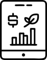 Close up of eco friendly financial dashboard with green analytics on laptop screen Set A3 vector