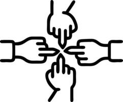 Close up of diverse hands painting a canvas together with copy space vector