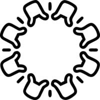Close up of diverse feet forming a circle with copy space Set A vector