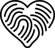 Close up of diverse fingerprints forming a heart shape with copy space Set A vector