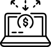 Close up of businessperson using eco friendly financial software on laptop Set A5 vector