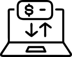 Close up of businessperson using eco friendly financial software on laptop Set A4 vector