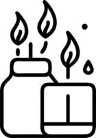 Close up of aromatherapy candles with soft abstract background copy space below Set A vector