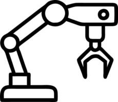 Close up of AI powered robotic gripper holding industrial component Set A vector