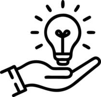 Close up of an entrepreneurs hand holding a lightbulb symbolizing innovation vector