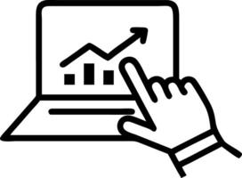 Close up of a professionals hand typing on a laptop keyboard vector