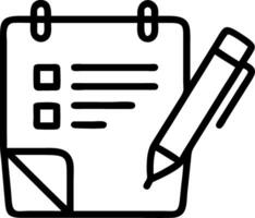 Close up of a planner with a pen and sticky notes vector