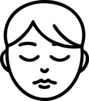 Close up of a person face with eyes closed feeling the breeze with copy space Set A vector