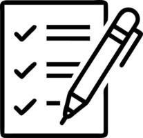 Close up of a pen crossing out tasks on a to do list symbolizing productivity Set A vector