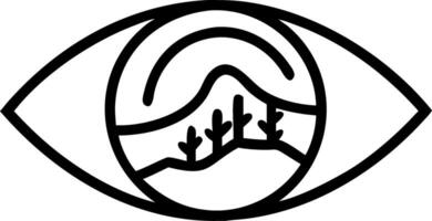 Close up of a person eye reflecting a forest scene with copy space Set A vector