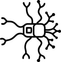 Close up of a neuron with digital circuit overlay and copy space Set A vector