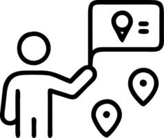 Close up of a marketing manager presenting a customer journey map to stakeholders vector