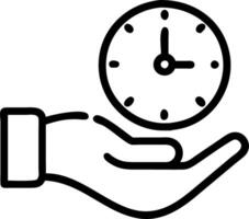 Close up of a managers hand holding a clock symbolizing time management Set 2 vector