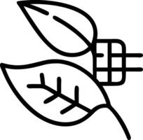 Close up of a leaf with solar cells embedded Set A vector