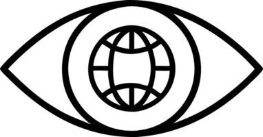 Close up of a human eye with globe reflection and copy space Set A vector