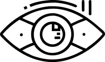 Close up of a human eye with holographic display overlay and copy space Set A vector