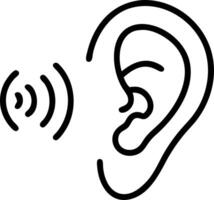 Close up of a human ear with soundwave overlay and copy space Set A vector