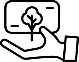 Close up of a hand holding a credit card with a tree design and copy space Set 3 vector