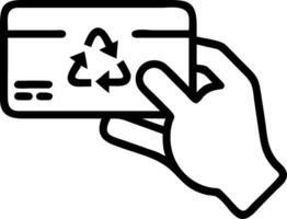 Close up of a hand holding a credit card with a tree design and copy space Set A vector