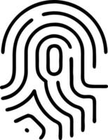 Close up of a fingerprint with digital circuit overlay and copy space Set A vector