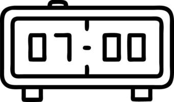 Close up of a digital clock displaying time management vector