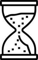 Close up of a digital hourglass with pixels flowing and copy space Set A vector