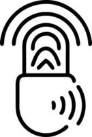 Close up of a digital lock with fingerprint scanner and copy space Set A vector