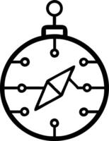 Close up of a digital compass with circuit background and copy space Set A vector