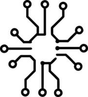Close up of a circuit forming a fingerprint pattern with copy space Set A vector