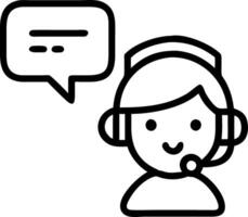 Close up of a customer support agent resolving an issue via live chat vector