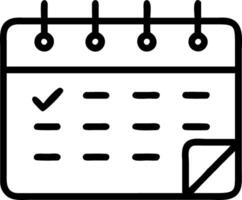 Close up of a calendar with marked deadlines and notes vector