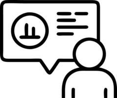 Close up of a CEO reviewing a customer analytics dashboard vector