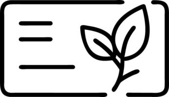 Close up of a business card made of recycled paper with a green leaf design and copy space Set A vector