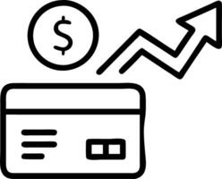 Clean white background with credit card and upward arrow Set A vector