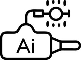Clean white background with digital sensor for quality inspection Set A vector
