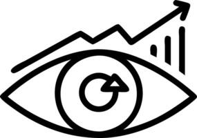 Close up of a businessman eye reflecting a green financial chart with copy space Set A vector