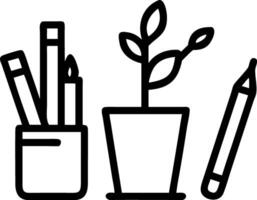 Close up macro of eco friendly office supplies arranged neatly on a desk leaving space for text Set A vector