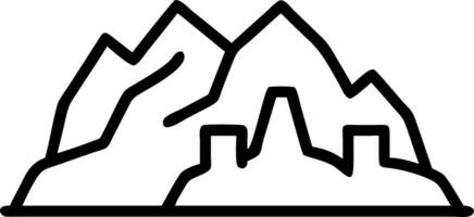 Cityscape blending into mountain range with copy space Set A vector