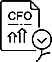 CFO reviewing financial reports with sustainability metrics Set A4 vector