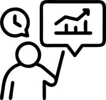 CEO reviewing customer analytics dashboard Set A4 vector